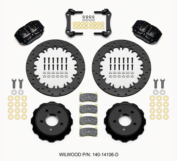 Wilwood Dynapro Radial Rear Drag Kit 12.90in Drilled 2015-Up Mustang