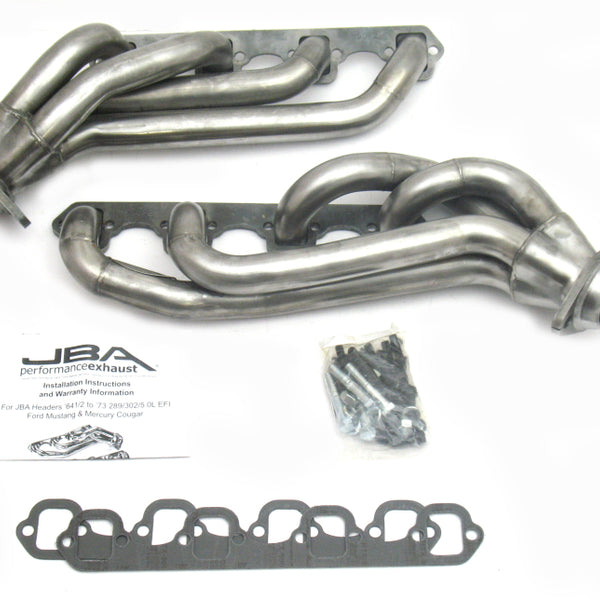 JBA 65-73 Ford Mustang 260-302 SBF w/GT40-P Heads 1-5/8in Primary Raw 409SS Mid Length Header