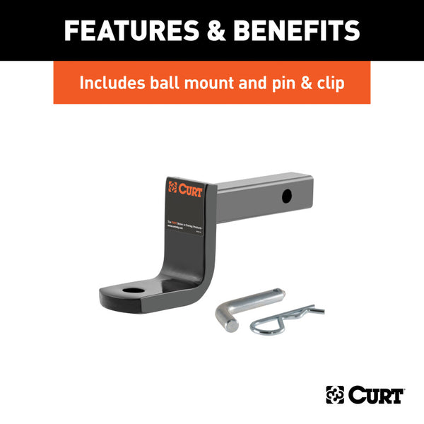Curt 10-11 Ford Mustang Class 1 Trailer Hitch w/1-1/4in Ball Mount
