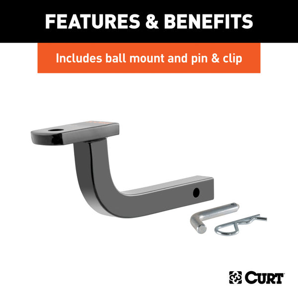 Curt 04-07 Dodge Caravan/Grand Caravan Class 2 Trailer Hitch w/1-1/4in Ball Mount