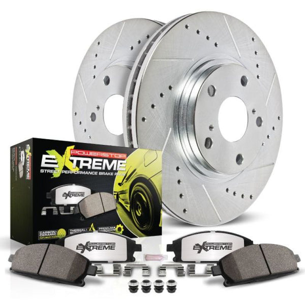 Power Stop 13-14 Ford Mustang Front Z26 Street Warrior Brake Kit