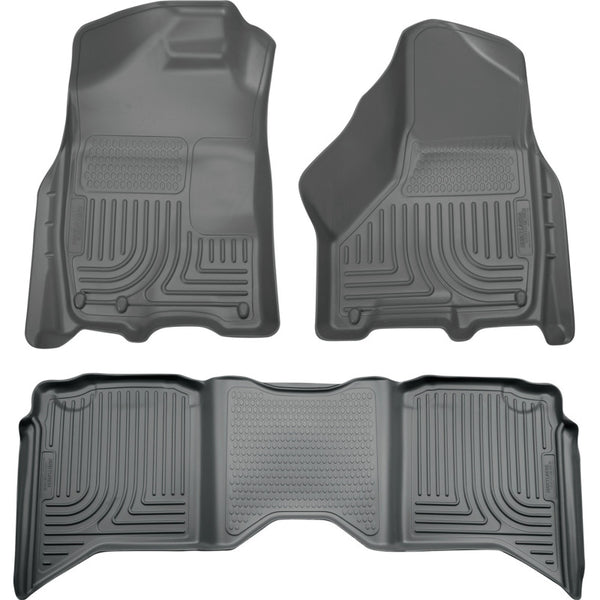 Husky Liners 2012 Dodge Ram 1500/2500/3500 Crew Cab WeatherBeater Combo Gray Floor Liners