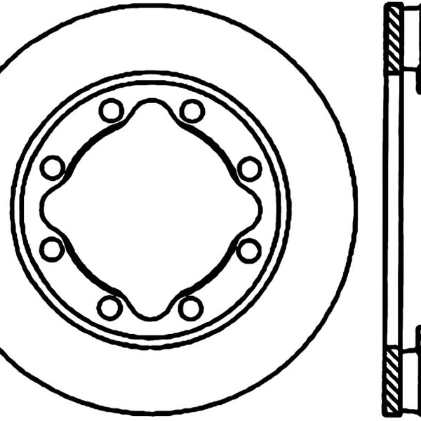 StopTech 94-99 Dodge Ram 2500 Cryo Slotted Front Right Sport Brake Rotor