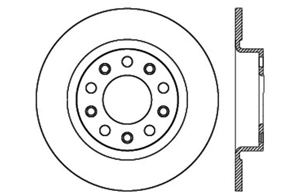 StopTech 2013-2014 Dodge Dart Slotted & Drilled Right Rear Rotor