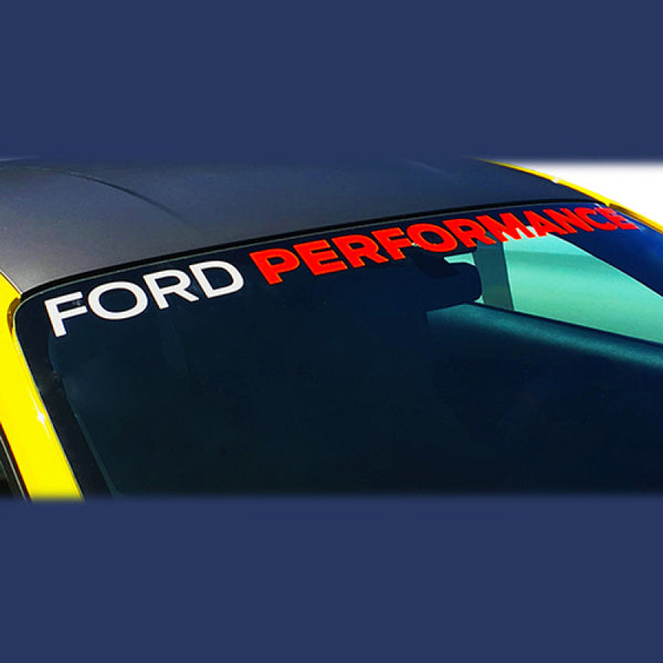 Ford Performance 2015-2017 Mustang Windshield Banner inFord Performancein - White / Red