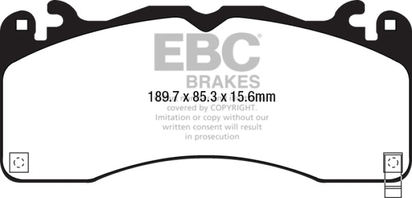 EBC 2015+ Ford Mustang 5.0L (w/Performance Package) Orangestuff Front Brake Pads