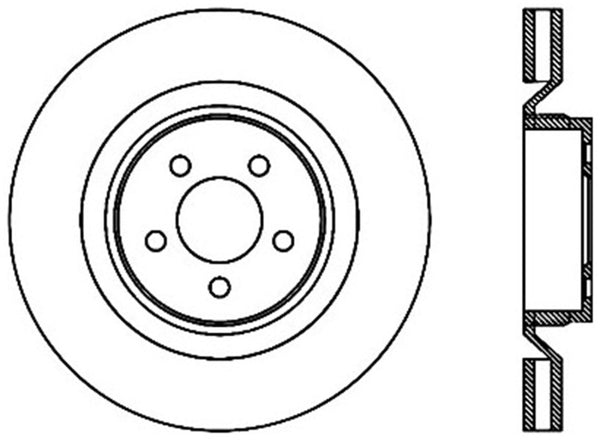 StopTech 06-10 / 12-18 Dodge Charger Cryo Slotted Front Left Sport Brake Rotor