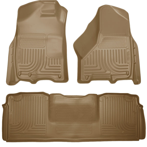 Husky Liners 10-12 Dodge Ram 2500/3500 Mega Cab WeatherBeater Combo Tan Floor Liners
