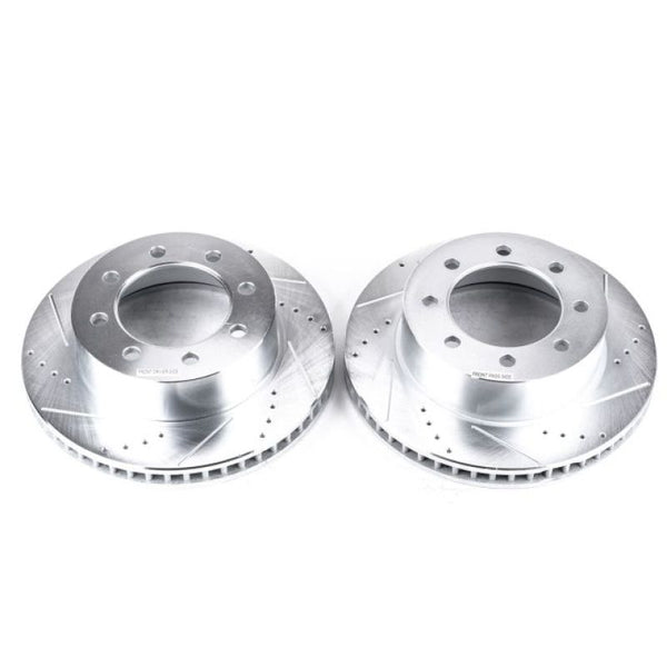 Power Stop 06-08 Dodge Ram 1500 Front Evolution Drilled & Slotted Rotors - Pair