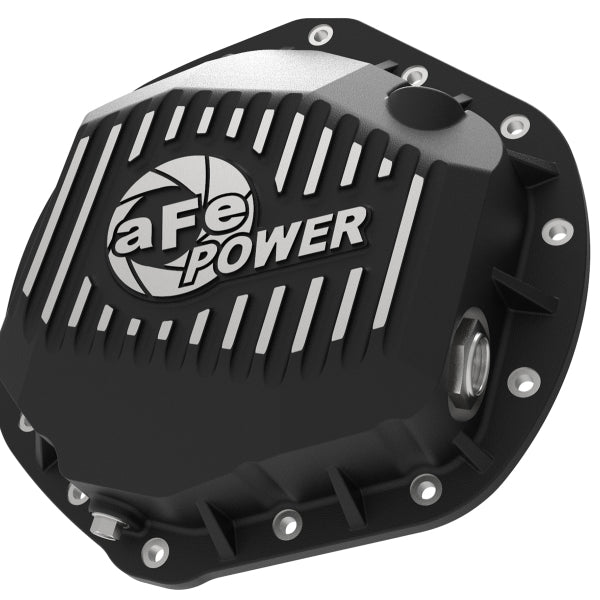 aFe Power Pro Series Rear Differential Cover Black w/ Machined Fins 14-18 Dodge Trucks 2500/3500