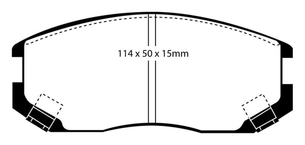 EBC 91-94 Dodge Colt 1.5 Redstuff Front Brake Pads