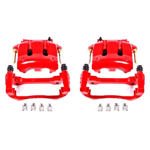 Power Stop 05-14 Ford Mustang Front Red Calipers w/Brackets - Pair