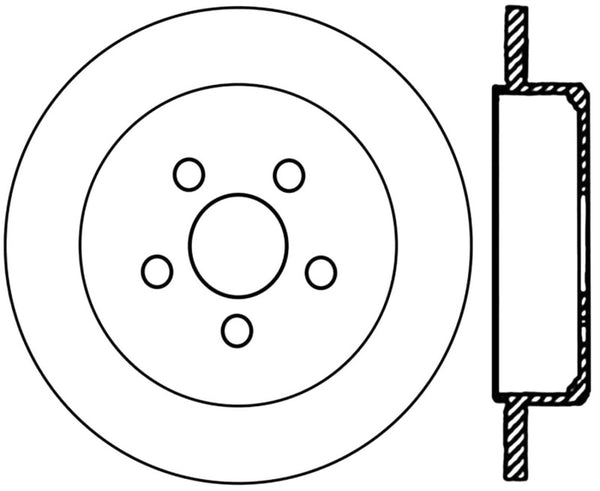 StopTech Power Slot 03-05 Dodge SRT4 Rear Left CRYO Rotor