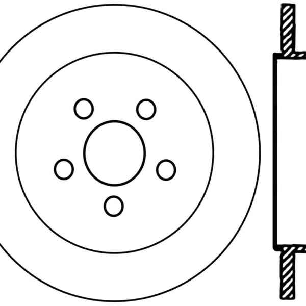 StopTech Power Slot 03-05 Dodge SRT4 Rear Left CRYO Rotor