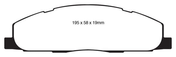 EBC 09-11 Dodge Ram 2500 Pick-up 5.7 2WD/4WD Ultimax2 Rear Brake Pads