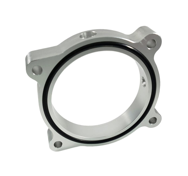 Torque Solution Throttle Body Spacer (Silver): Ford Mustang GT 5.0L 2011-2016