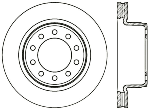 StopTech 08-10 Dodge Ram 4500 / 5500 Slotted Right Front Brake Rotor