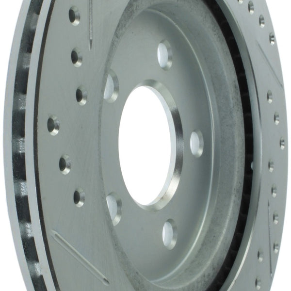 StopTech Select Sport 05-10 Ford Mustang GT Slotted and Drilled Rear Left Rotor