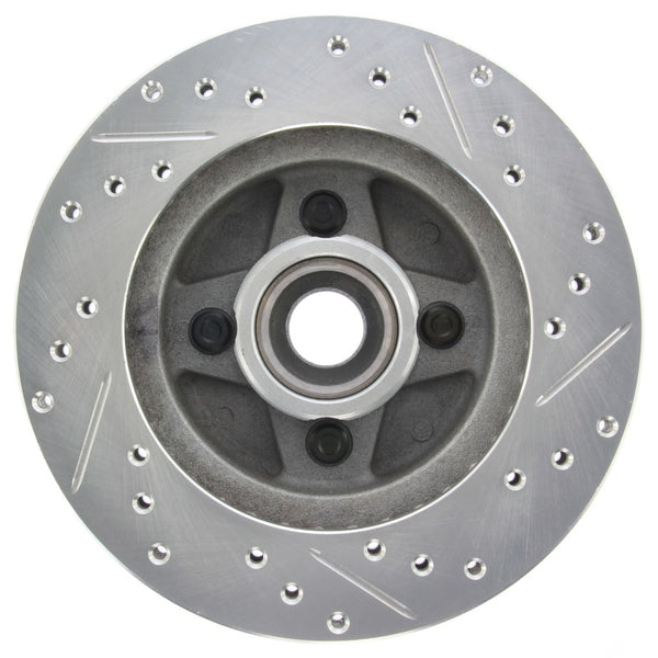 StopTech Select Sport 90-93 Ford Mustang 8 Cyl (Exc Cobra Rr Disc) Slotted/Drilled Right Front Rotor