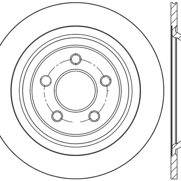 StopTech 15-17 Ford Mustang Sport Slotted Rear Left Rotor