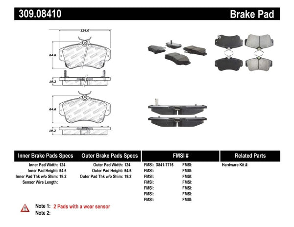 StopTech Performance 03-05 Dodge SRT-4 Front Brake Pads