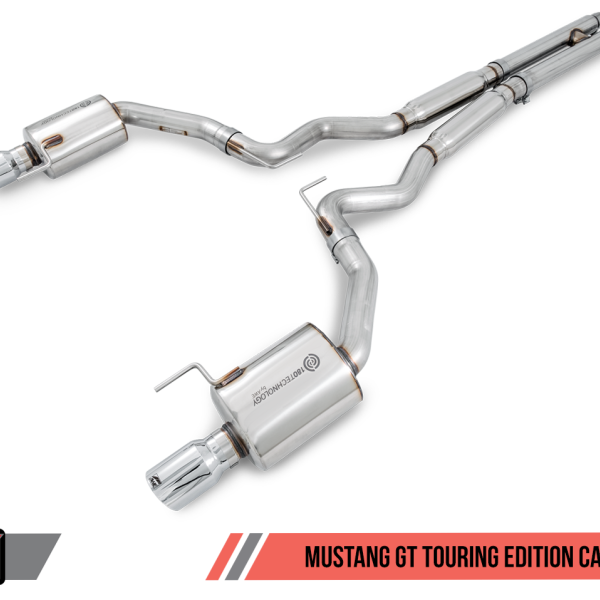 AWE Tuning S550 Mustang GT Cat-back Exhaust - Touring Edition (Chrome Silver Tips)