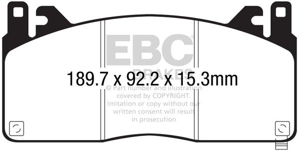 EBC 2015+ Ford Mustang GT350 Orangestuff Front Brake Pads