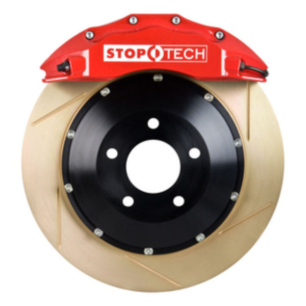 StopTech 05-10 Ford Mustang GT S197 Front BBK w/ Red ST-60 Calipers Zinc Slotted 380x32mm Rotors