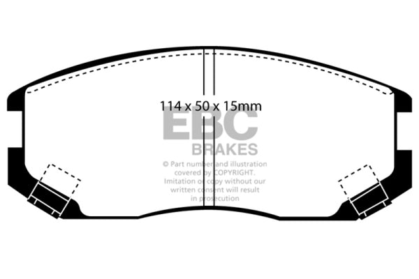 EBC 91-94 Dodge Colt 1.5 Redstuff Front Brake Pads