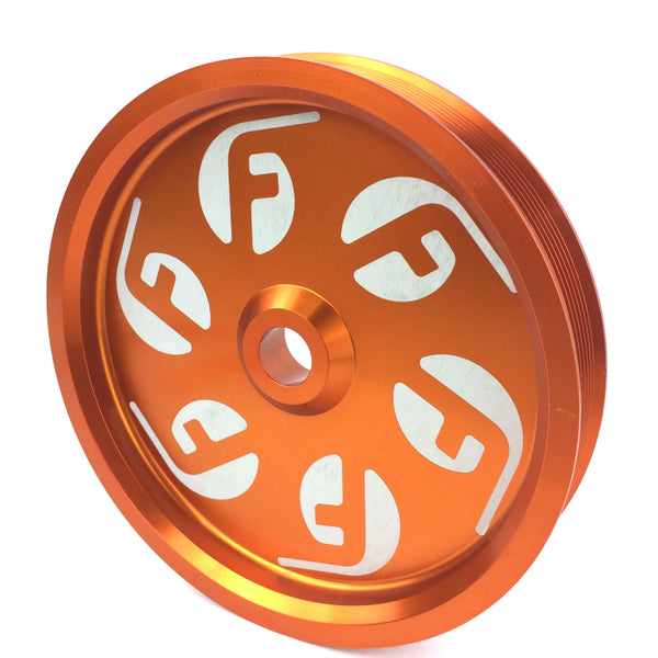Fleece Performance Dodge Cummins Dual Pump Pulley (For Use w/ FPE Dual Pump Bracket) Orange