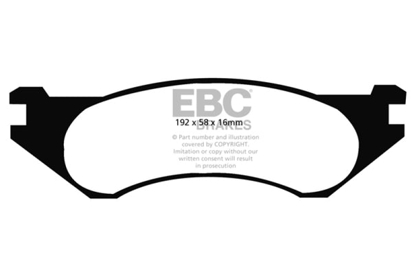 EBC 98-02 Dodge Ram Van B1500 Ultimax2 Front Brake Pads