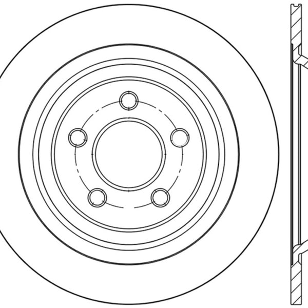 StopTech 15-17 Ford Mustang Sport Slotted Rear Right Rotor