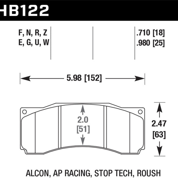 Hawk 2007 Ford Mustang Saleen S281 Extreme HPS 5.0 Front Brake Pads