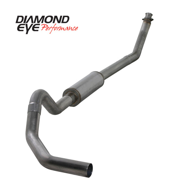Diamond Eye KIT 4in TB MFLR RPLCMENT PIPE SGL SS: 94-02 DODGE CUMMINS 5.9L
