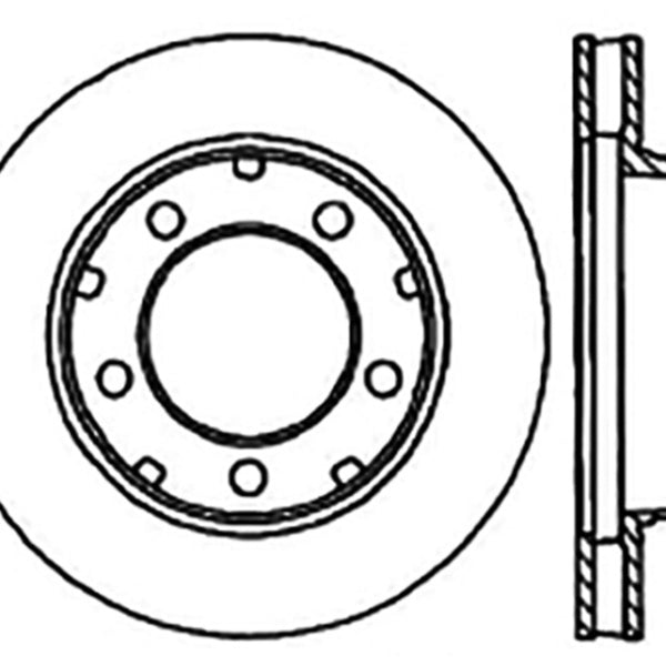 StopTech 80-93 Dodge Ramcharger Sport Slotted & Drilled Front Right Cryo Rotor