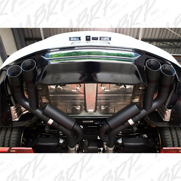 MBRP 18-19 Ford Mustang GT 2.5in Black Coated Non Active Dual Axle Back Exhaust - 4in Dual Wall Tips