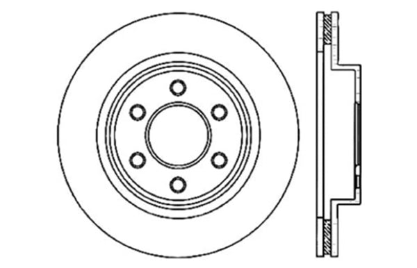 StopTech Power Slot 01-06 & 08-10 Dodge Viper SRT-10 Drilled & Slotted Left Rear Rotor