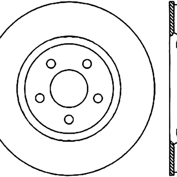 StopTech 05-17 Dodge Chrystler 300 SportStop Cryo Slotted & Drilled Front Left Rotor