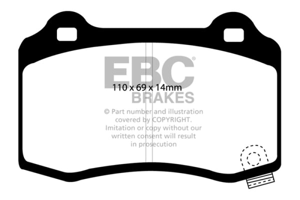 EBC 2018+ Dodge Durango 6.4L SRT Orangestuff Rear Brake Pads