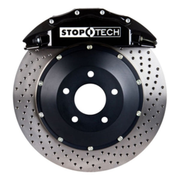 StopTech 09-13 Dodge Challenger SRT-8 Front BBK w/ Black ST-60 Calipers Drilled 380x32mm Rotors