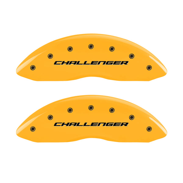 MGP 4 Caliper Covers Engraved Fr Challenger Rr Vintage RT Yellow Finish Black Char 06 Dodge Charger