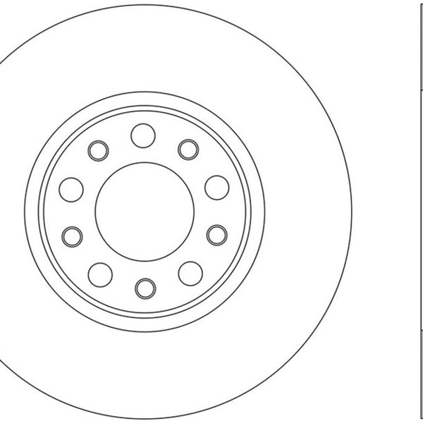 StopTech 13+ Dodge Dart Performance Slotted & Drilled Front Left Rotor