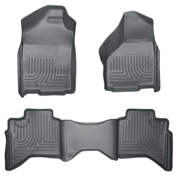 Husky Liners 09-12 Dodge Ram 1500 Quad Cab WeatherBeater Combo Gray Floor Liners
