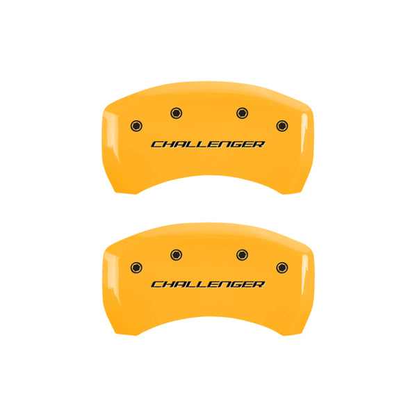 MGP 4 Caliper Covers Engraved F & R Block/Challenger Yellow Finish Black Char 2006 Dodge Charger