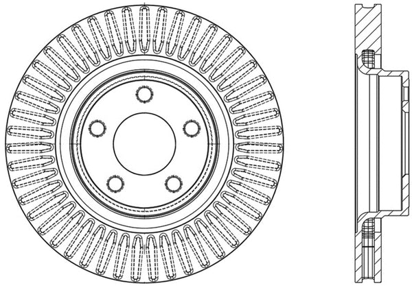 StopTech 15-17 Ford Mustang Sport Slotted & Drilled Left Right Rotor