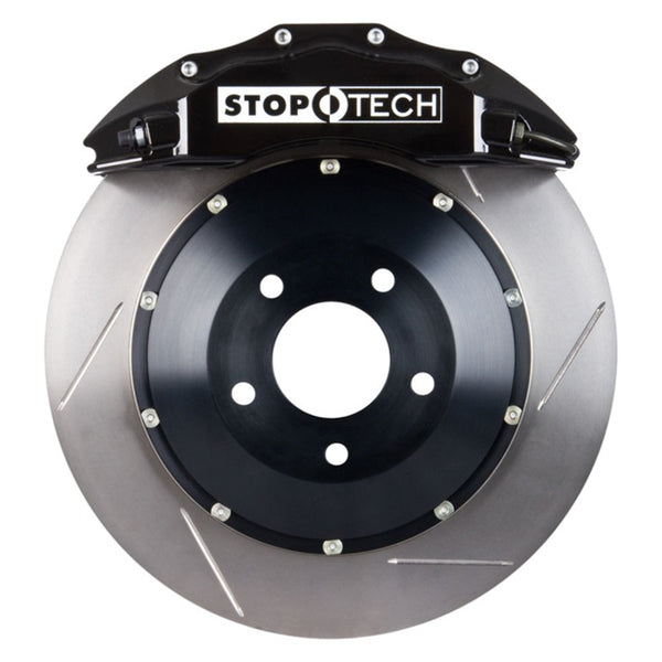 StopTech 07-09 Ford Mustang Shelby GT500 Front BBK w/ Black ST-60 Calipers Slotted 380x32mm Rotors