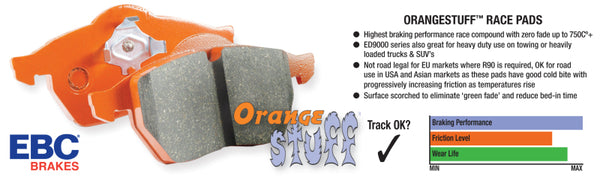 EBC 2015+ Ford Mustang 5.0L Orangestuff Front Brake Pads