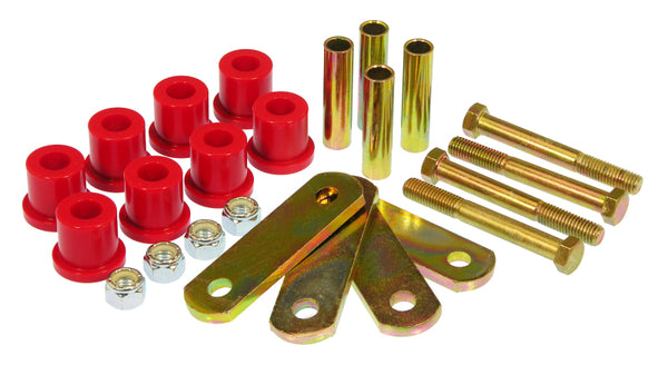 Prothane 64-73 Ford Mustang Rear HD Shackle Kit - Red
