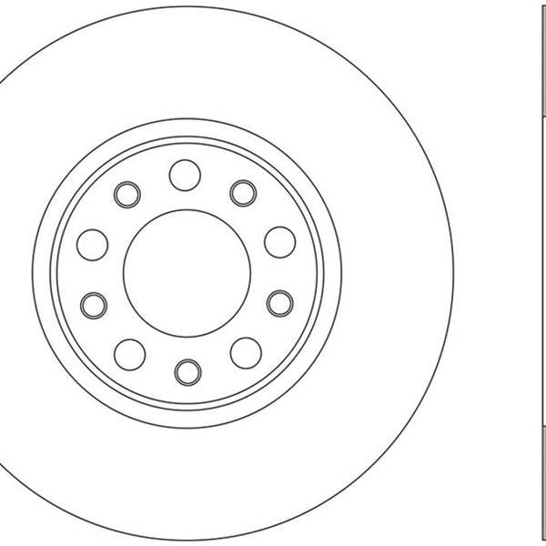 StopTech 13+ Dodge Dart Performance Slotted & Drilled Front Right Rotor