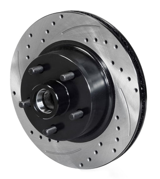 Wilwood Rotor Front SRP Drilled & Slotted Black - 65-69 Ford Mustang 5x4.5BC
